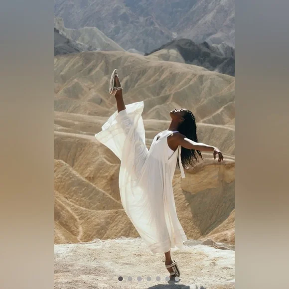 Free People FP Movement Seven Stars Onesie - Flowy Ivory Cream Jumpsuit - Picture 3 of 13